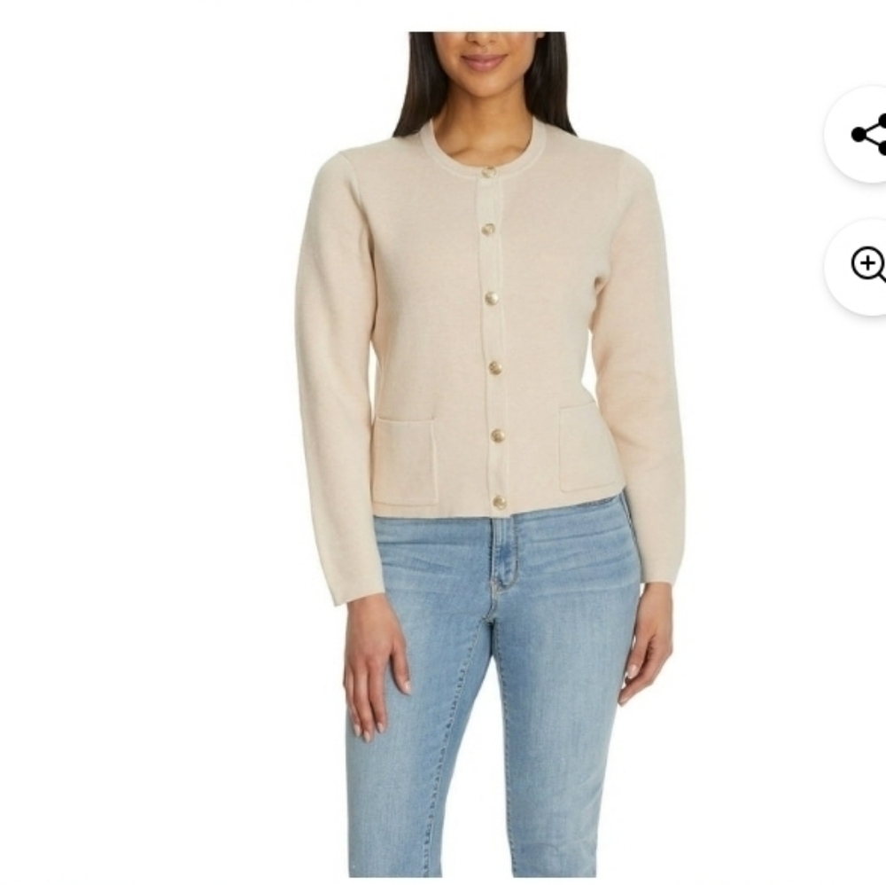 Nine West Women's Relaxed Fit Elegant Spring Cardigan